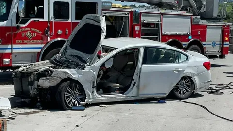 crashed car in accident